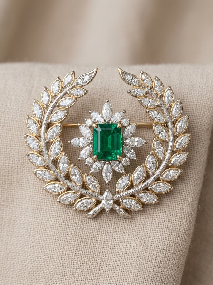 Imperial Laurel Brooch