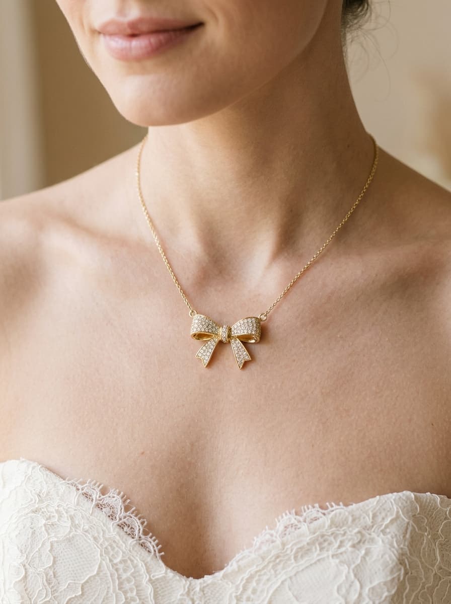 Étoile Bow Bridal Necklace